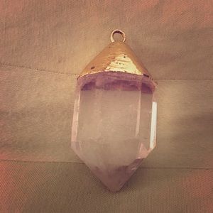 Gold crystal charm